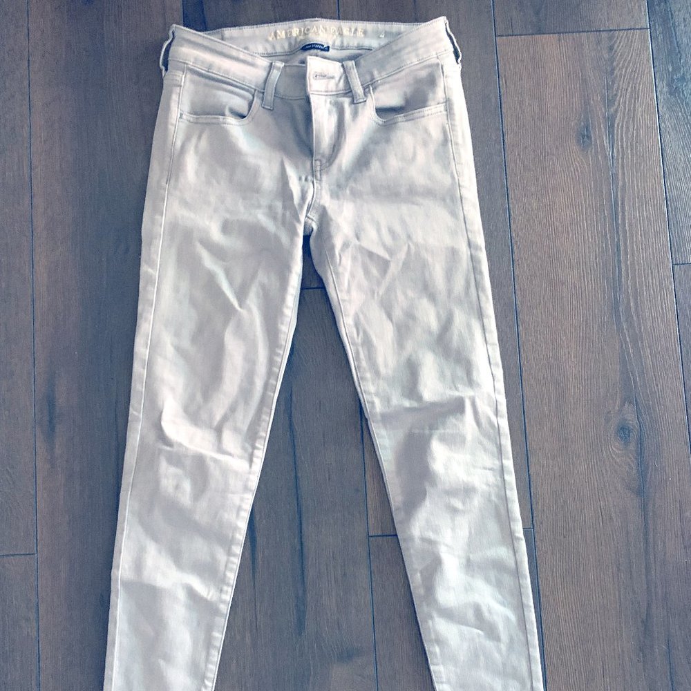 American Eagle Gray Jegging 4 27w Long - Stretch